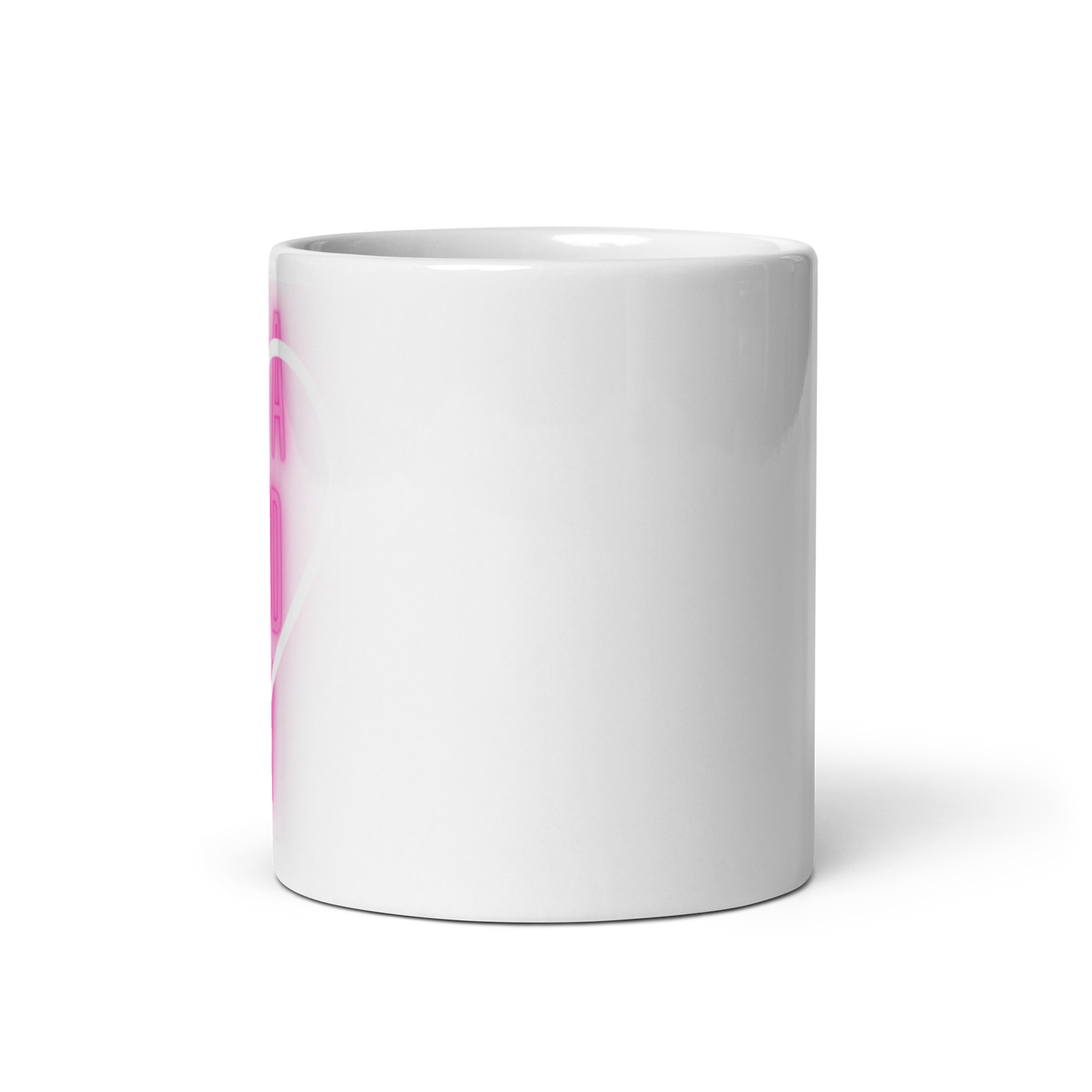 White glossy mug