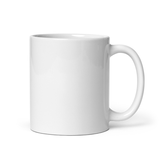 White glossy mug